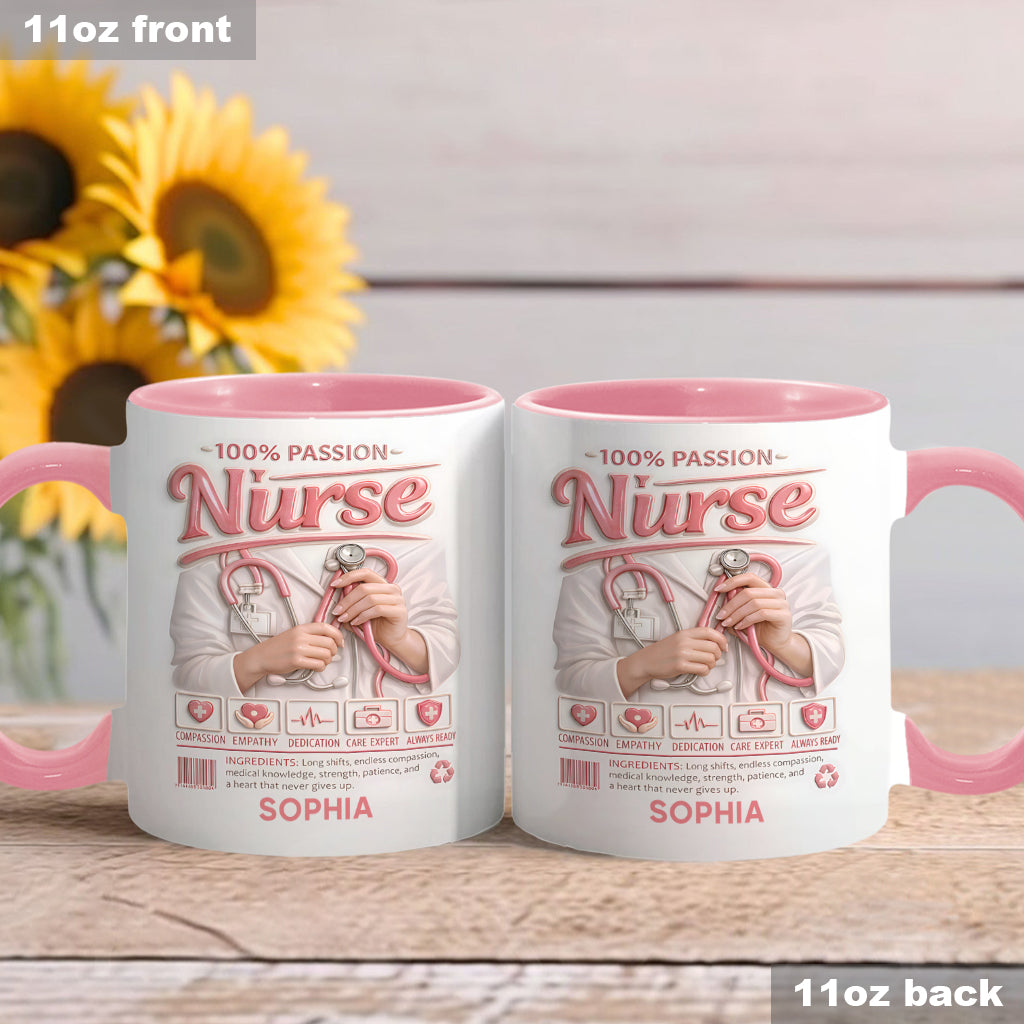 Nurse Portfolio - Personalized Nurse Accent Mug