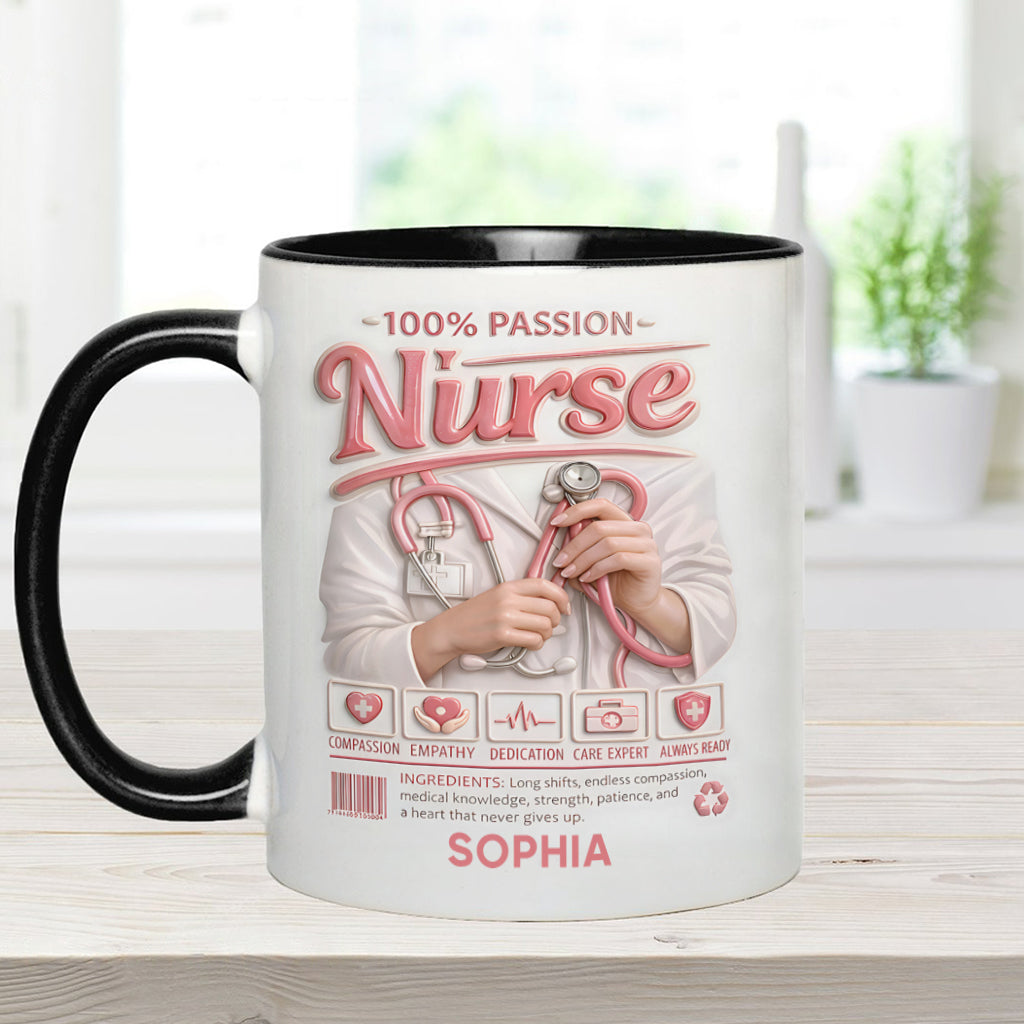 Nurse Portfolio - Personalized Nurse Accent Mug