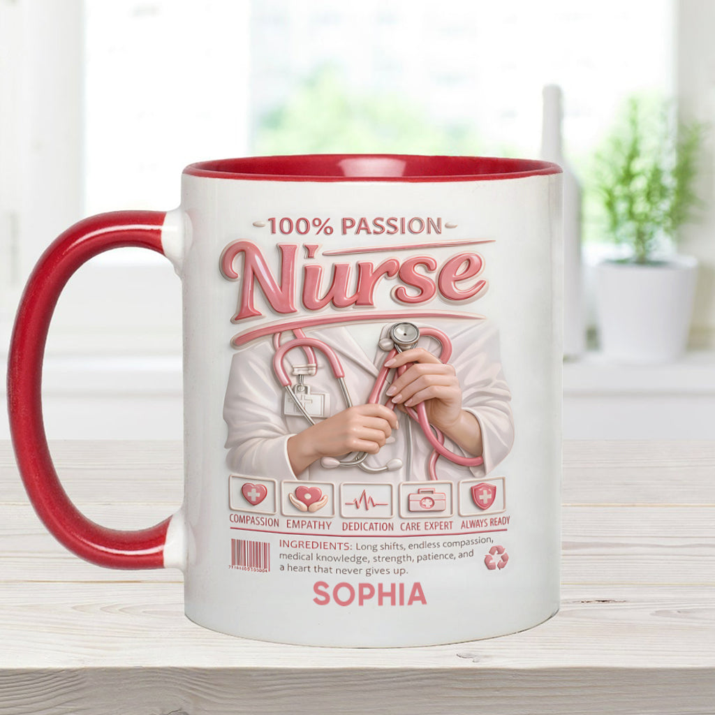 Nurse Portfolio - Personalized Nurse Accent Mug