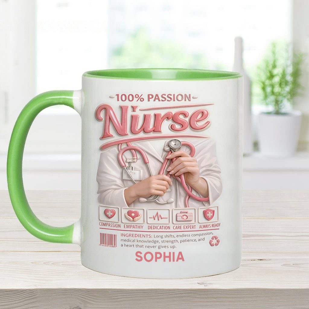 Nurse Portfolio - Personalized Nurse Accent Mug