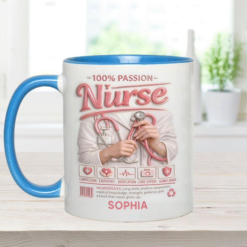 Nurse Portfolio - Personalized Nurse Accent Mug