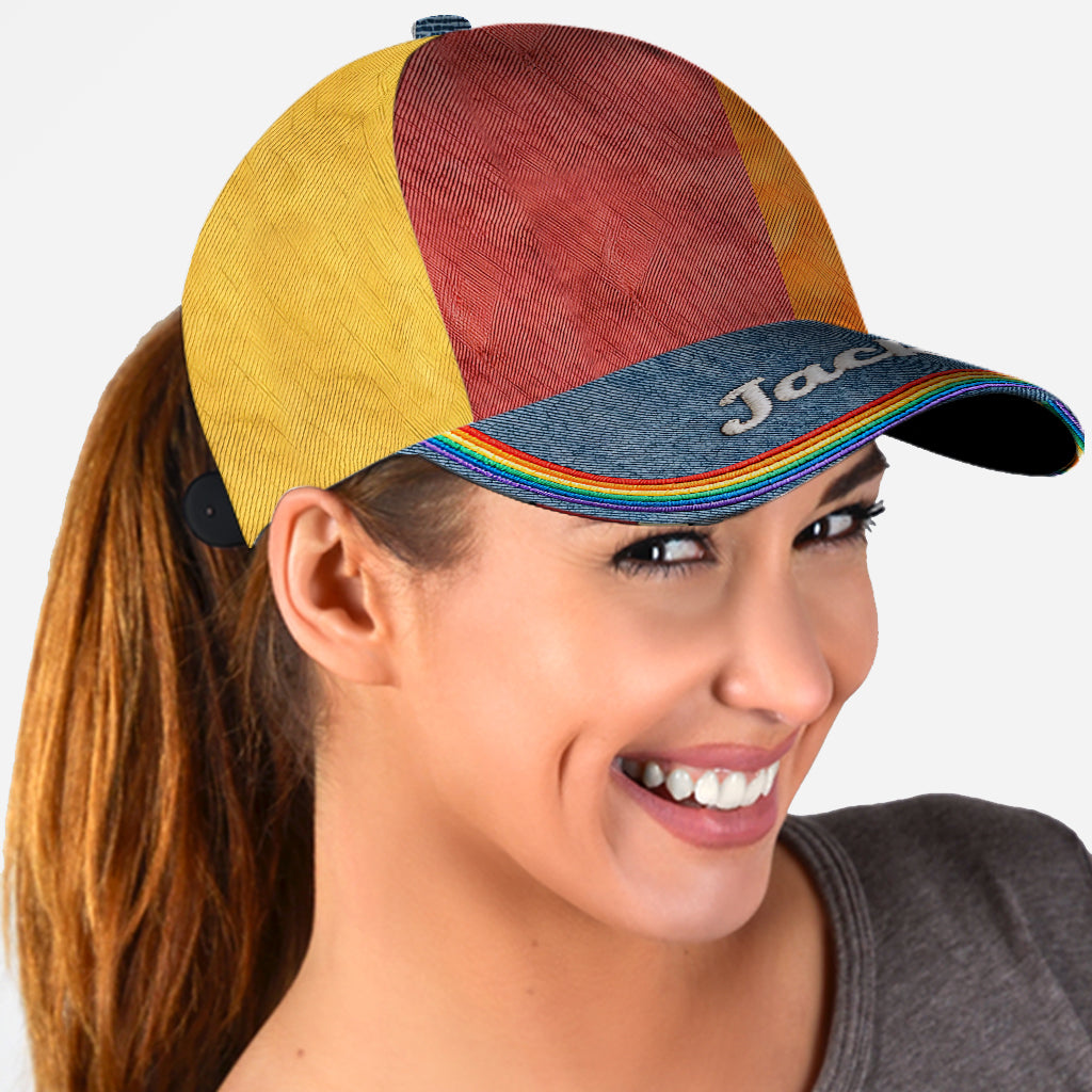 Pride Wearable Enamel Pin And Cap - Personalized LGBT Support Classic Cap With Pin