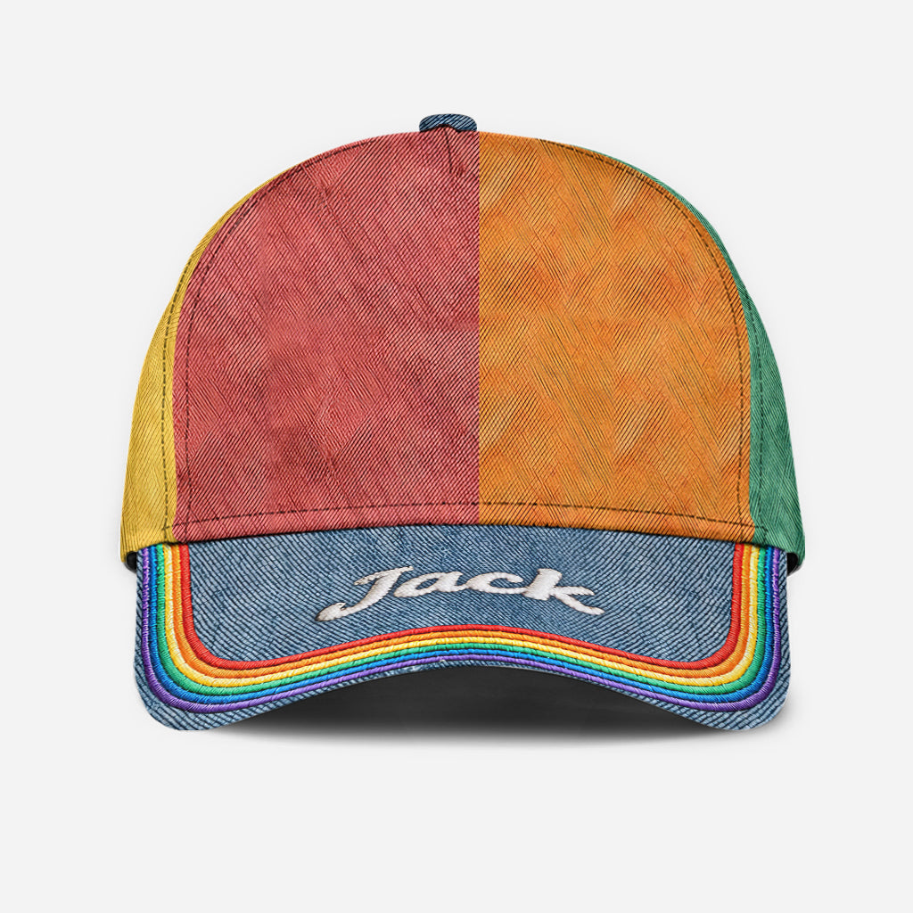 Pride Wearable Enamel Pin And Cap - Personalized LGBT Support Classic Cap With Pin