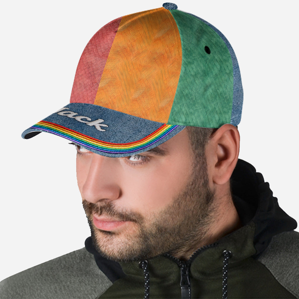 Pride Wearable Enamel Pin And Cap - Personalized LGBT Support Classic Cap With Pin
