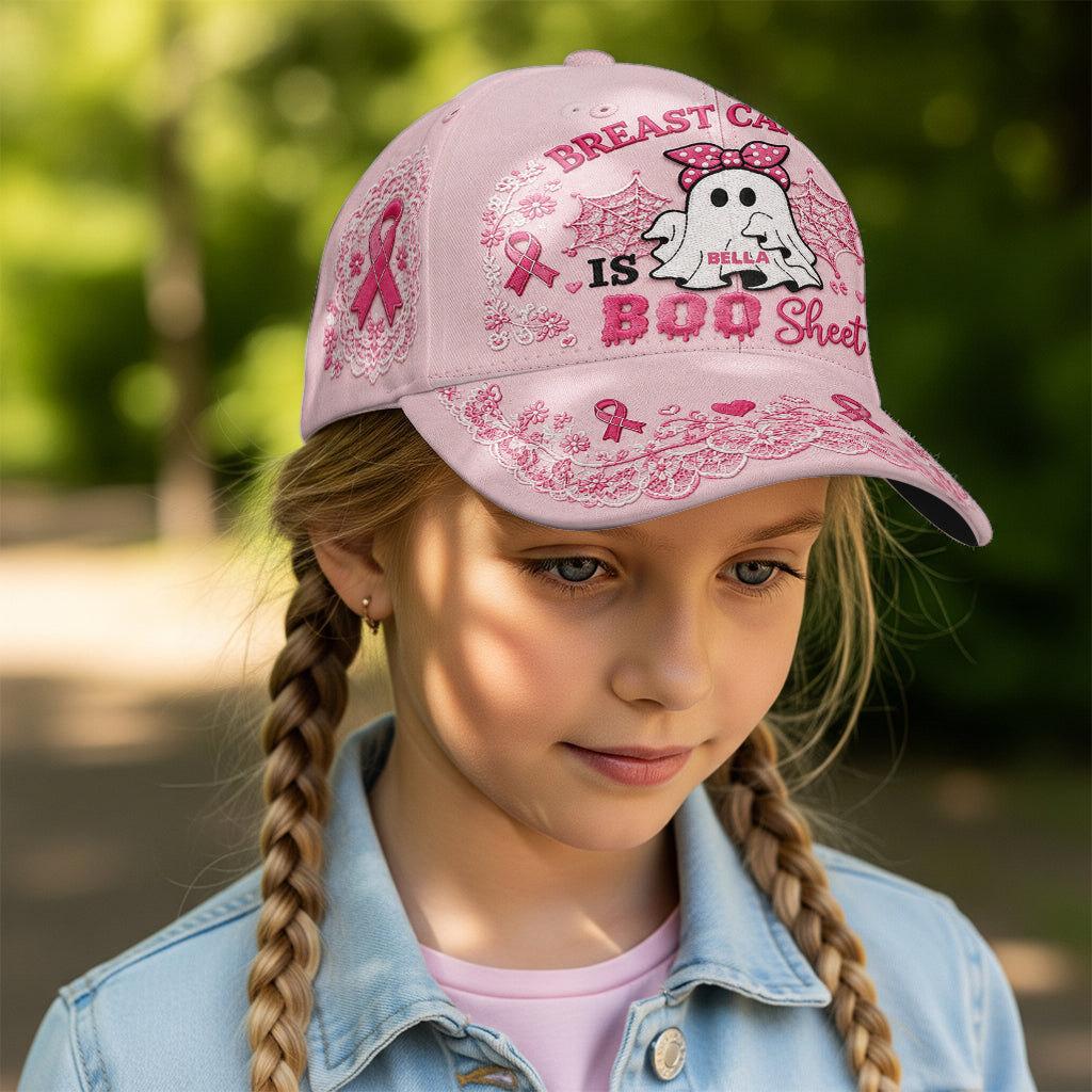 Breast Cancer Is Boo Shit - Personalized Breast Cancer Awareness Classic Cap