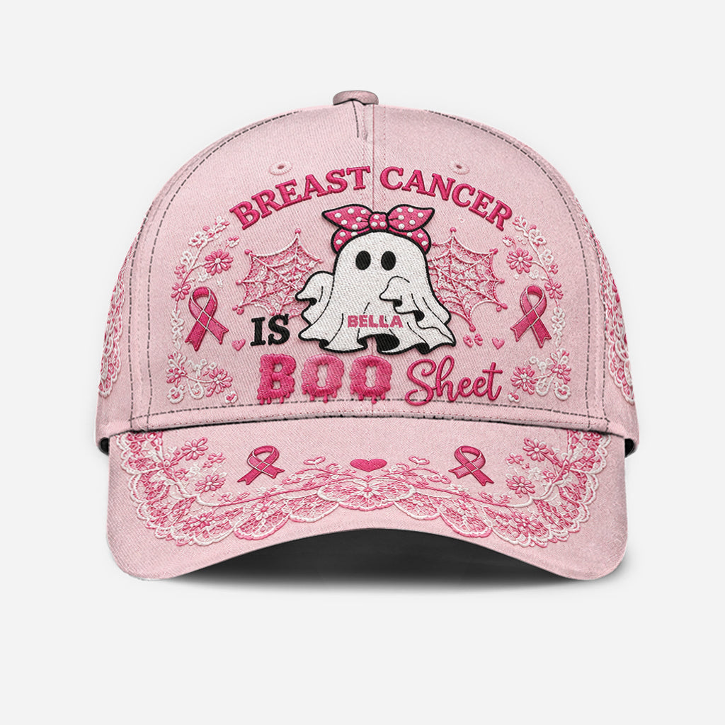 Breast Cancer Is Boo Shit - Personalized Breast Cancer Awareness Classic Cap