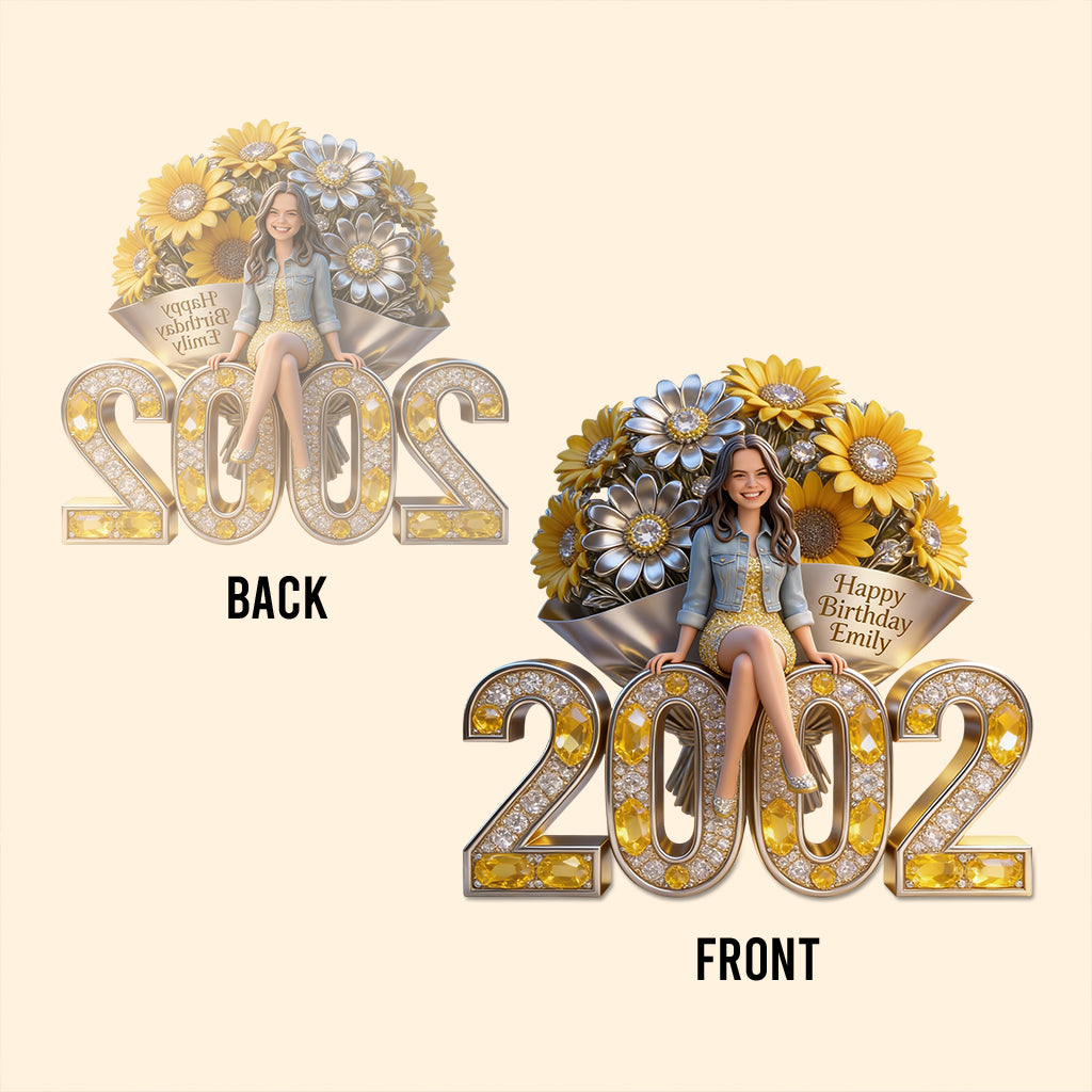 Luxury Gifts For Her - Personalized Birthday Custom Shaped Acrylic Plaque