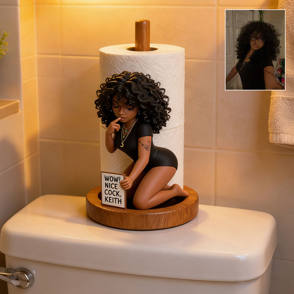 Wow! Nice C*ck, Funny Gift For Him - Personalized Spicy Couple Paper Towel Stand