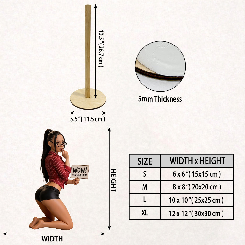 Wow! Nice C*ck, Funny Gift For Him - Personalized Spicy Couple Paper Towel Stand