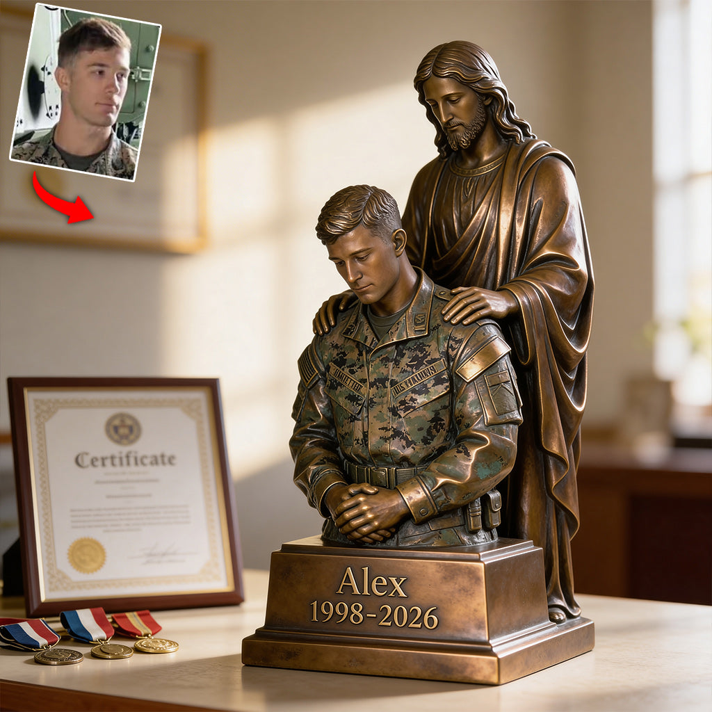 One Nation Under God - Personalized Veteran Custom Shaped Acrylic Plaque