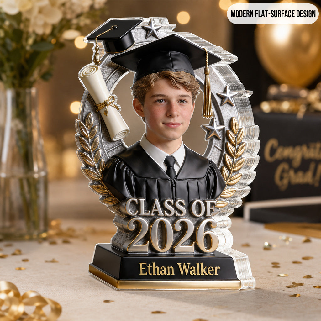 Proud Graduation Trophy - Personalized Graduation Custom Shaped Acrylic Plaque