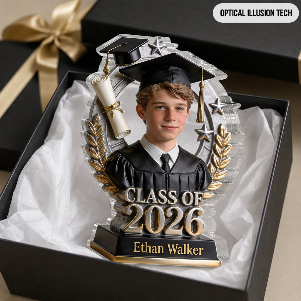 Proud Graduation Trophy - Personalized Graduation Custom Shaped Acrylic Plaque
