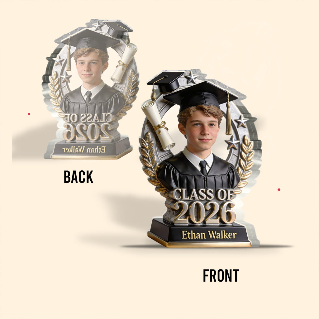Proud Graduation Trophy - Personalized Graduation Custom Shaped Acrylic Plaque
