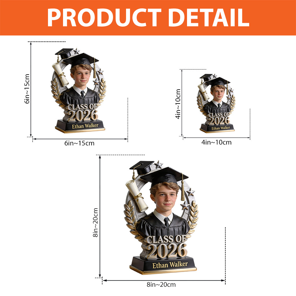 Proud Graduation Trophy - Personalized Graduation Custom Shaped Acrylic Plaque
