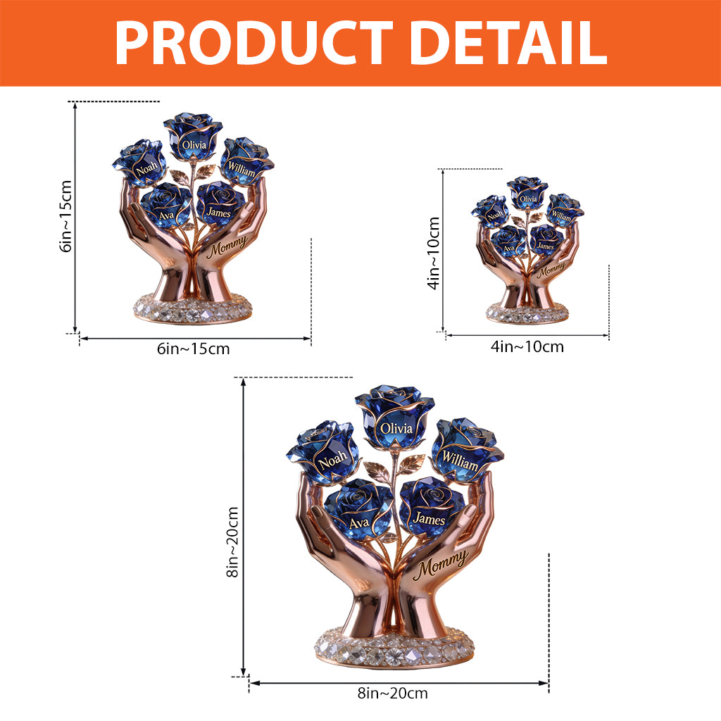 Mom Flower Bouquet - Personalized Mother Custom Shaped Acrylic Plaque