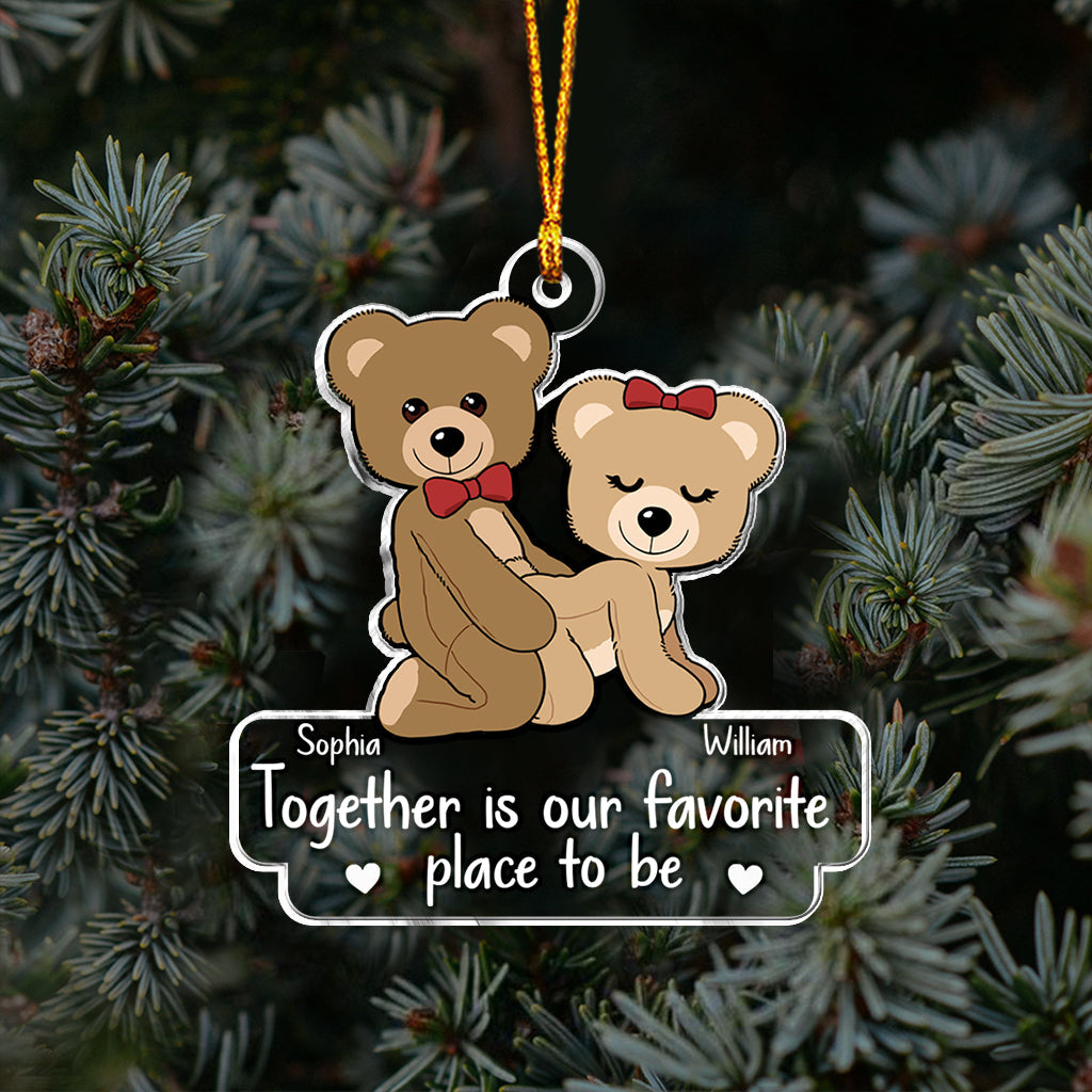 Together Is Our Favorite Place To Be - Personalized Couple Transparent Ornament