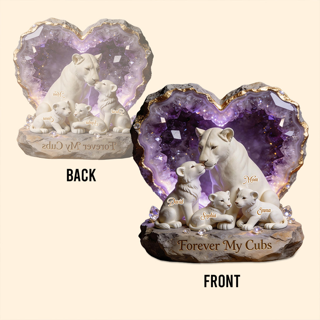 White Lion Mama - Personalized Mother Custom Shaped Acrylic Plaque