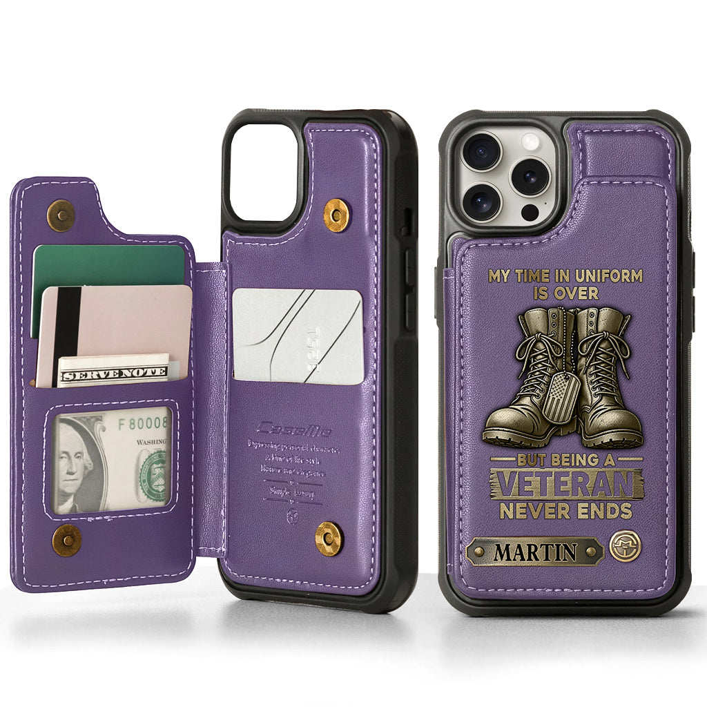 Proud Veteran - Personalized Veteran Wallet Phone Case