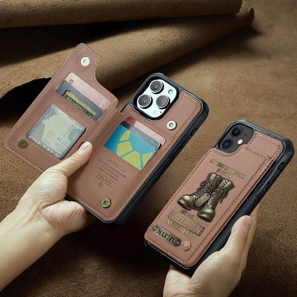 Proud Veteran - Personalized Veteran Wallet Phone Case
