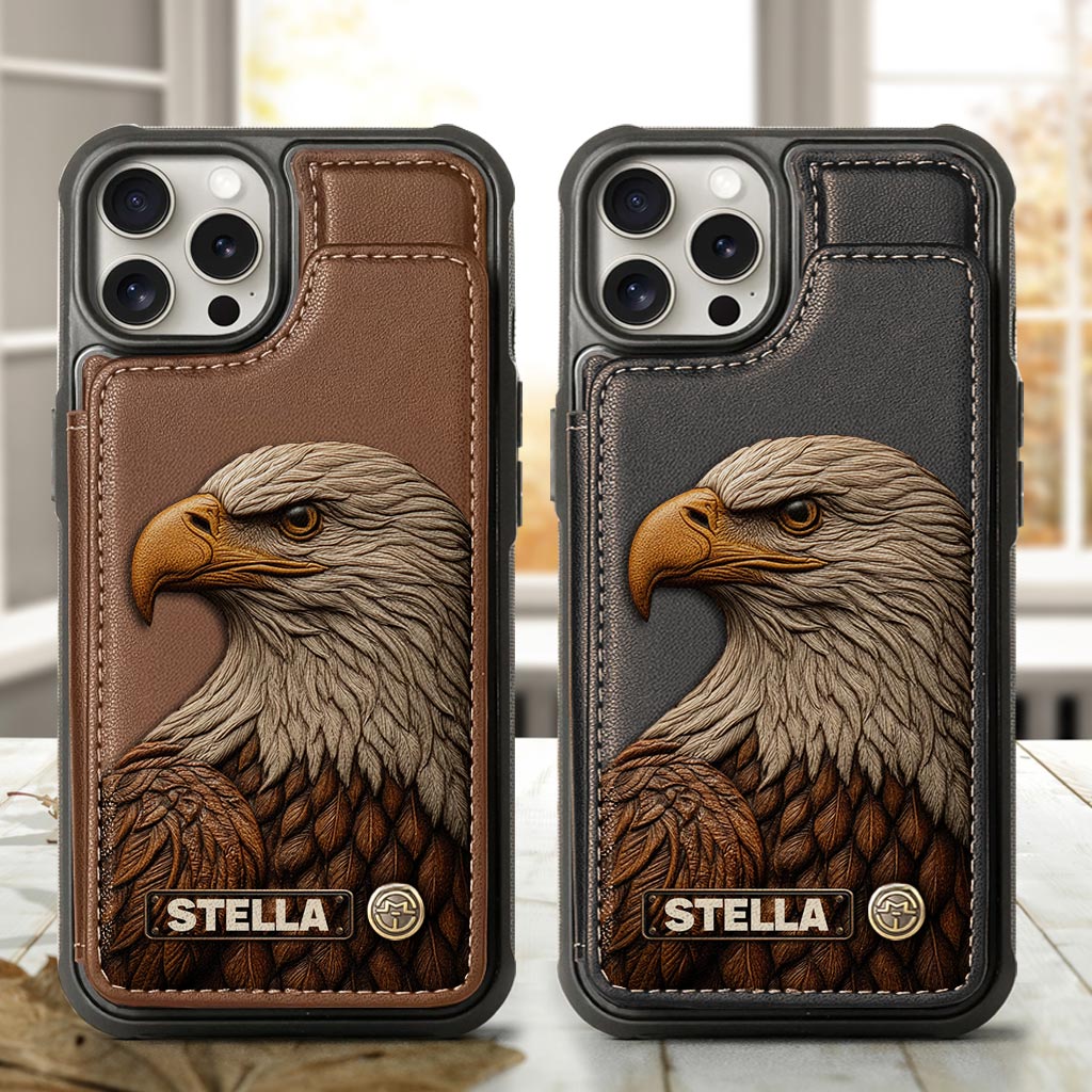 Majestic Eagle - Personalized Bald Eagle Wallet Phone Case