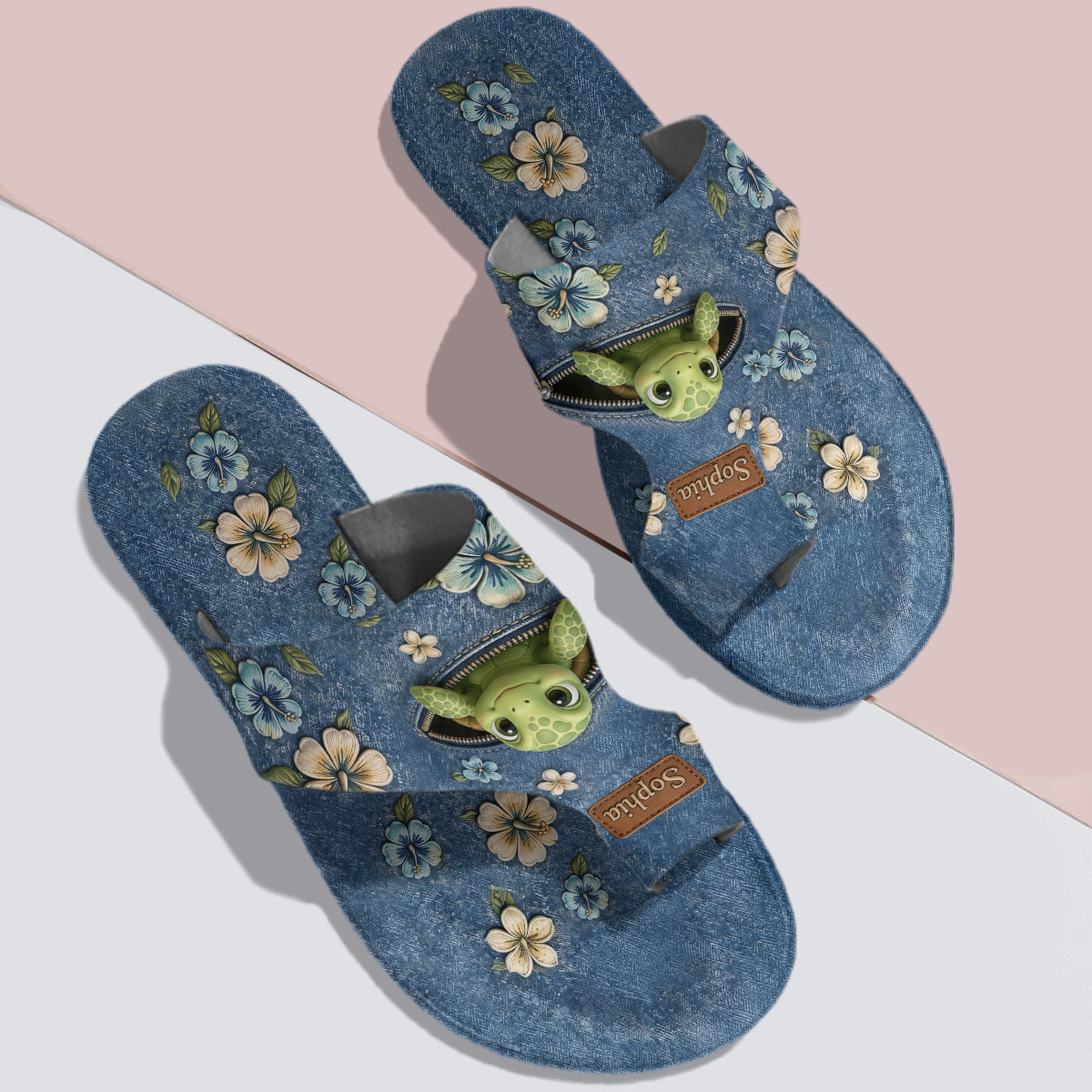 Love Turtle - Personalized Turtle Open Toe Sandals