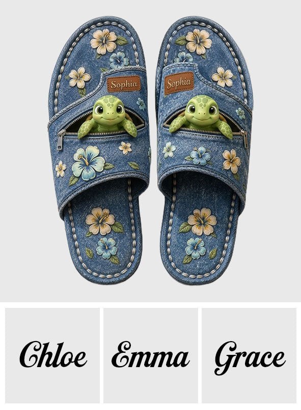 Love Turtle - Personalized Turtle Open Toe Sandals