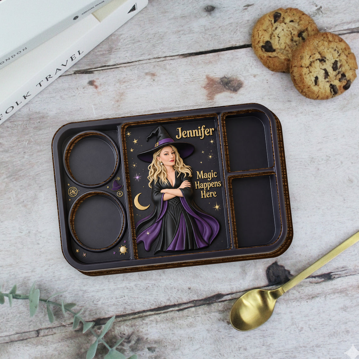 Witching Hour - Personalized Witch Wood Tray