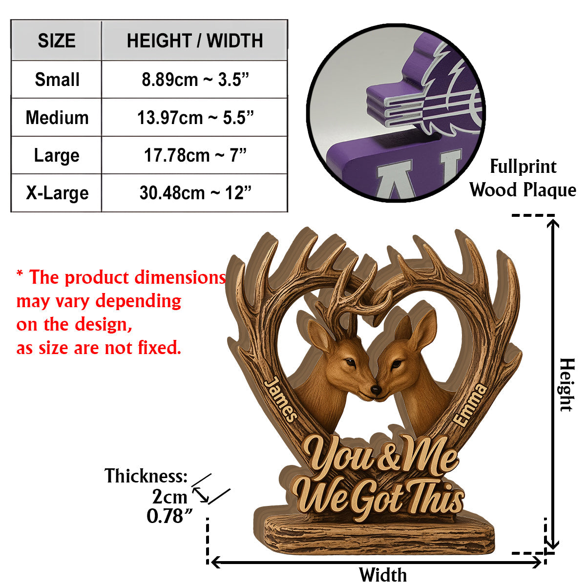 You And Me We Got This Deer Hunting - Personalized Hunting Custom Shaped Wood Plaque