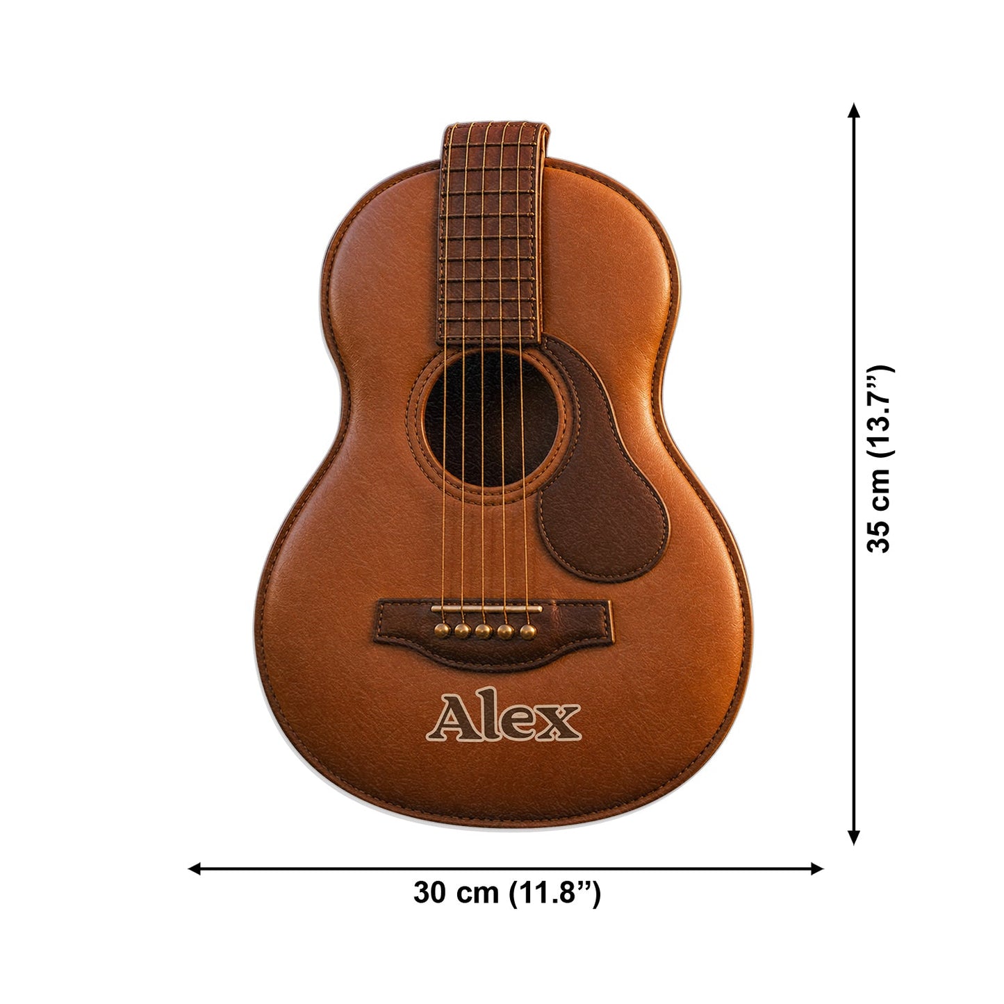 Love Guitar - Personalized Guitar Changeable Leather Patch Backpack