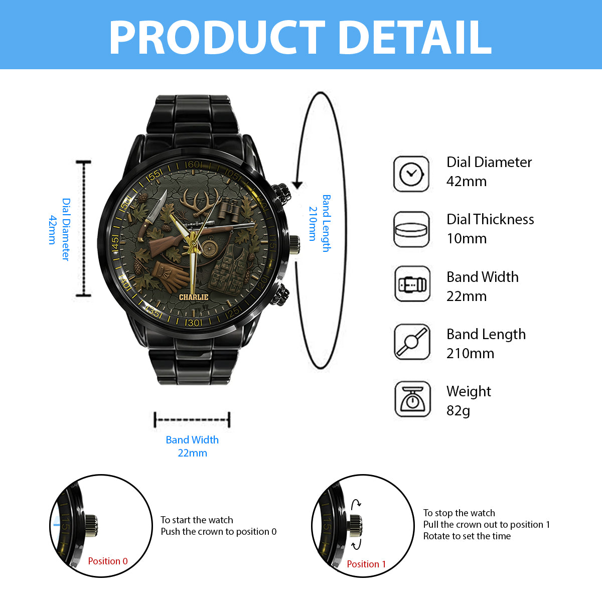 Love Hunting - Personalized Hunting Hand Watch