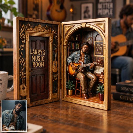 My Music Room - Personalized Guitar Acrylic Diptych