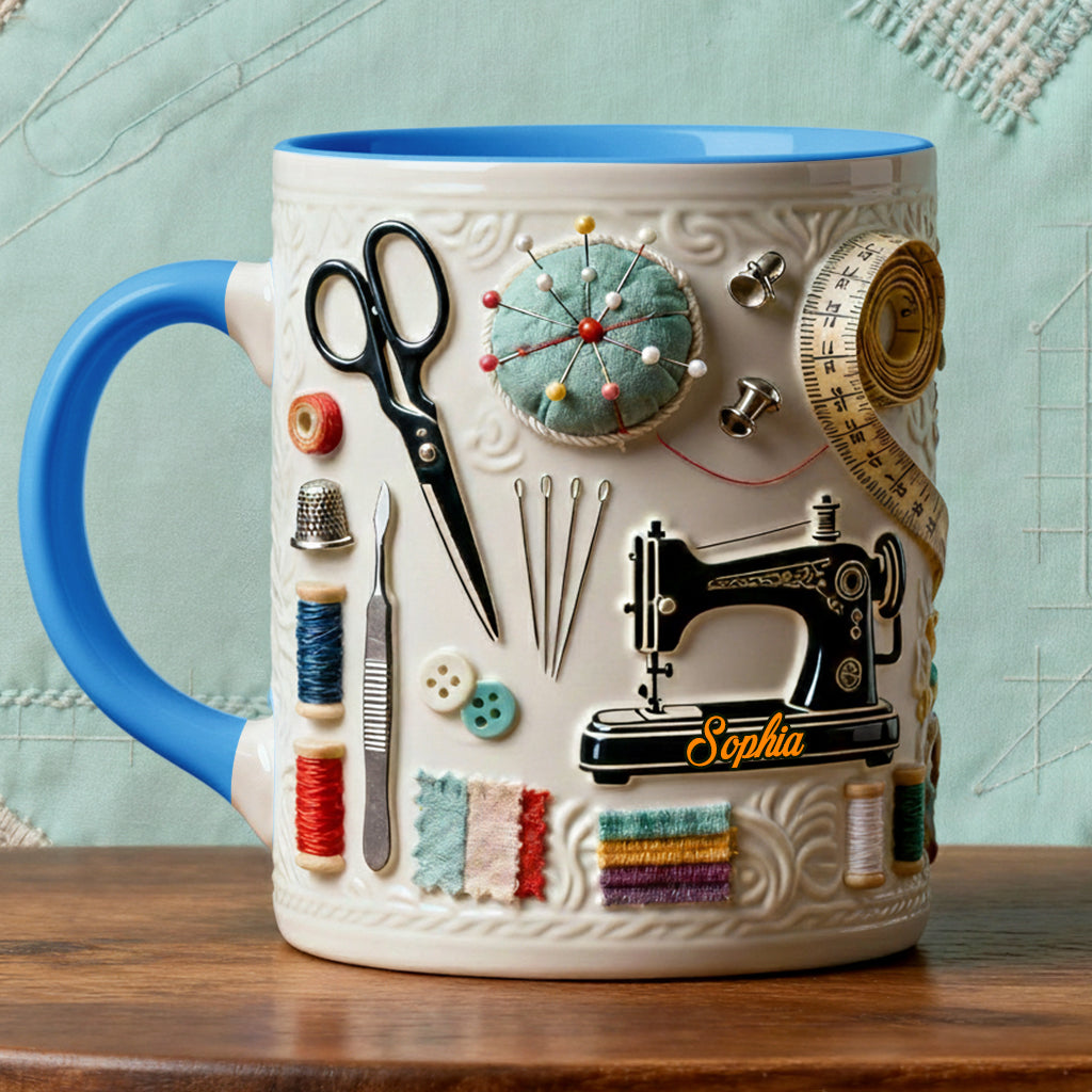 Love Sewing - Personalized Sewing Accent Mug