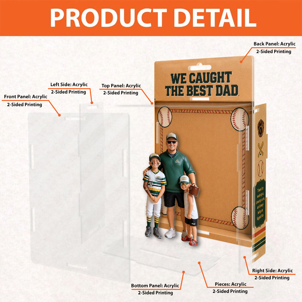 We Caught The Best Dad - Personalized Father Acrylic Display Box