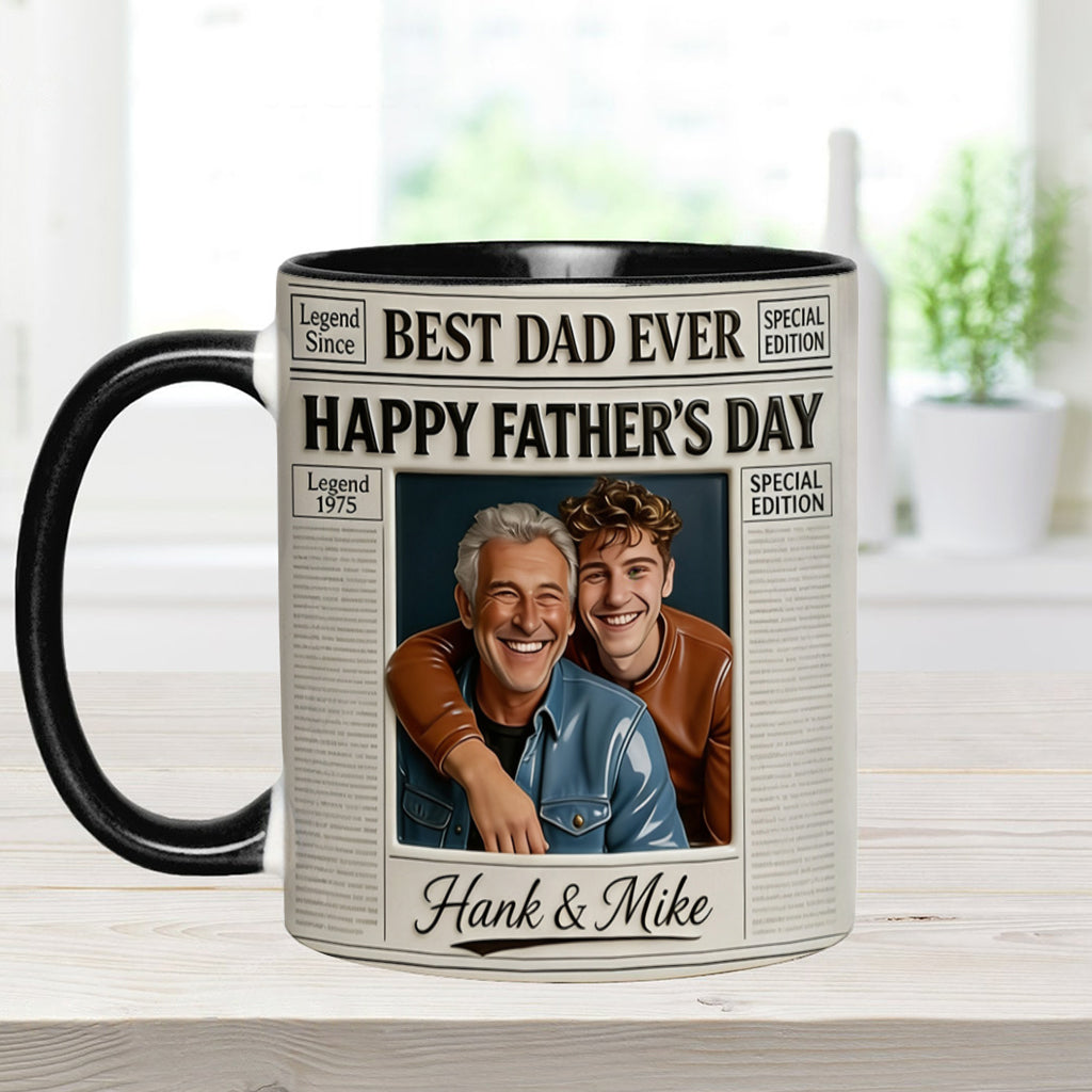 The Father NewPapers - Personalized Father Accent Mug With Gift Box