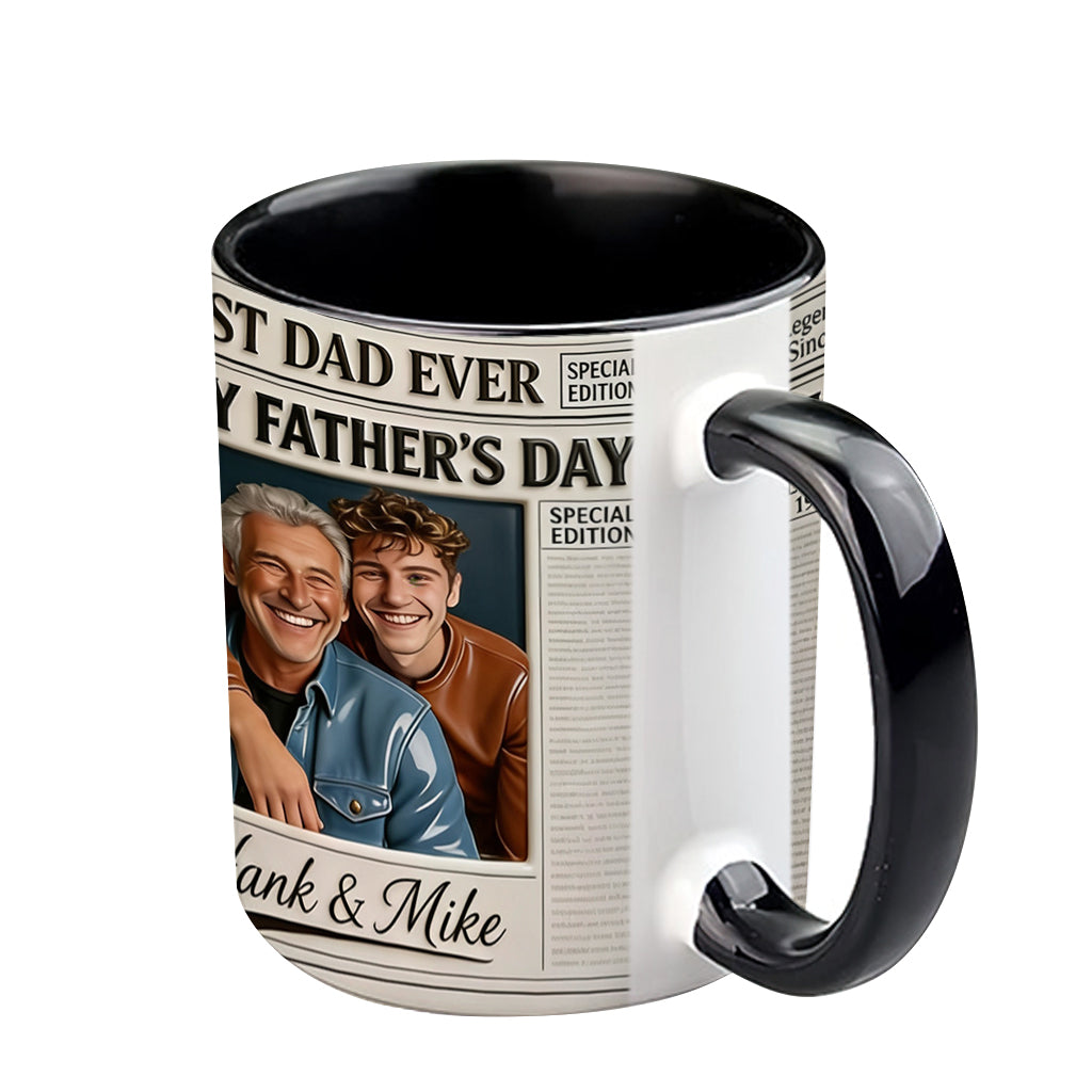 The Father NewPapers - Personalized Father Accent Mug With Gift Box
