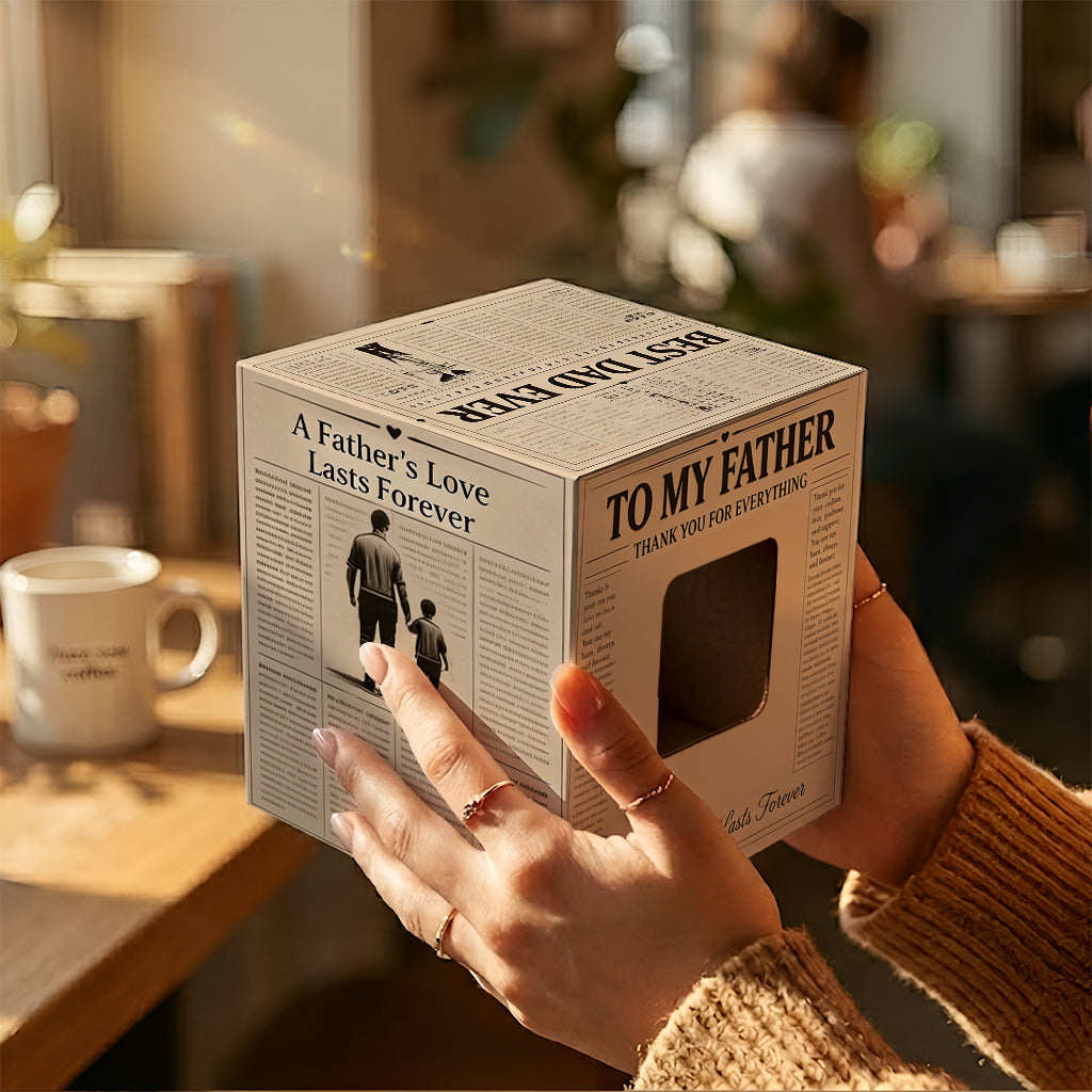 The Father NewPapers - Personalized Father Accent Mug With Gift Box