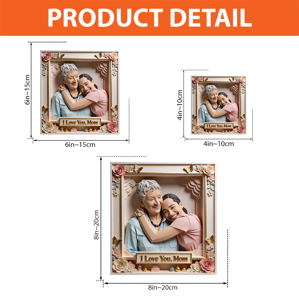 Love Mom, Love Grandma - Personalized Mother Custom Shaped Acrylic Plaque