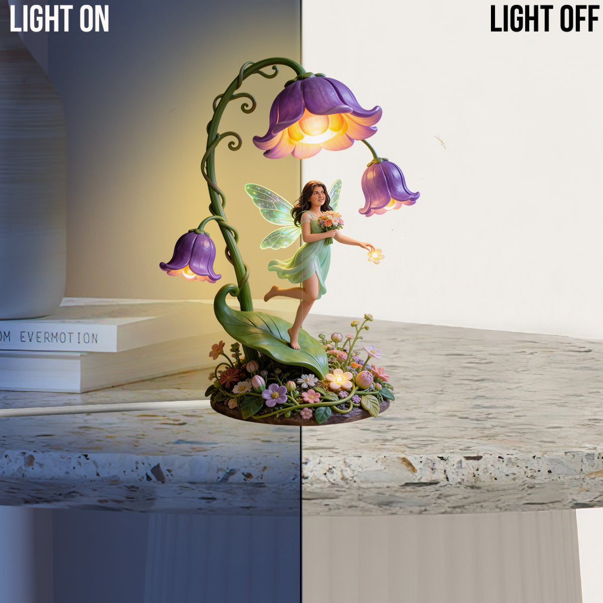 Self Love Gift, Gift for Women - Personalized Flower Lover Acrylic LED Night Light