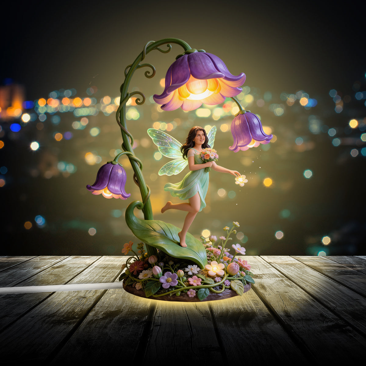 Self Love Gift, Gift for Women - Personalized Flower Lover Acrylic LED Night Light