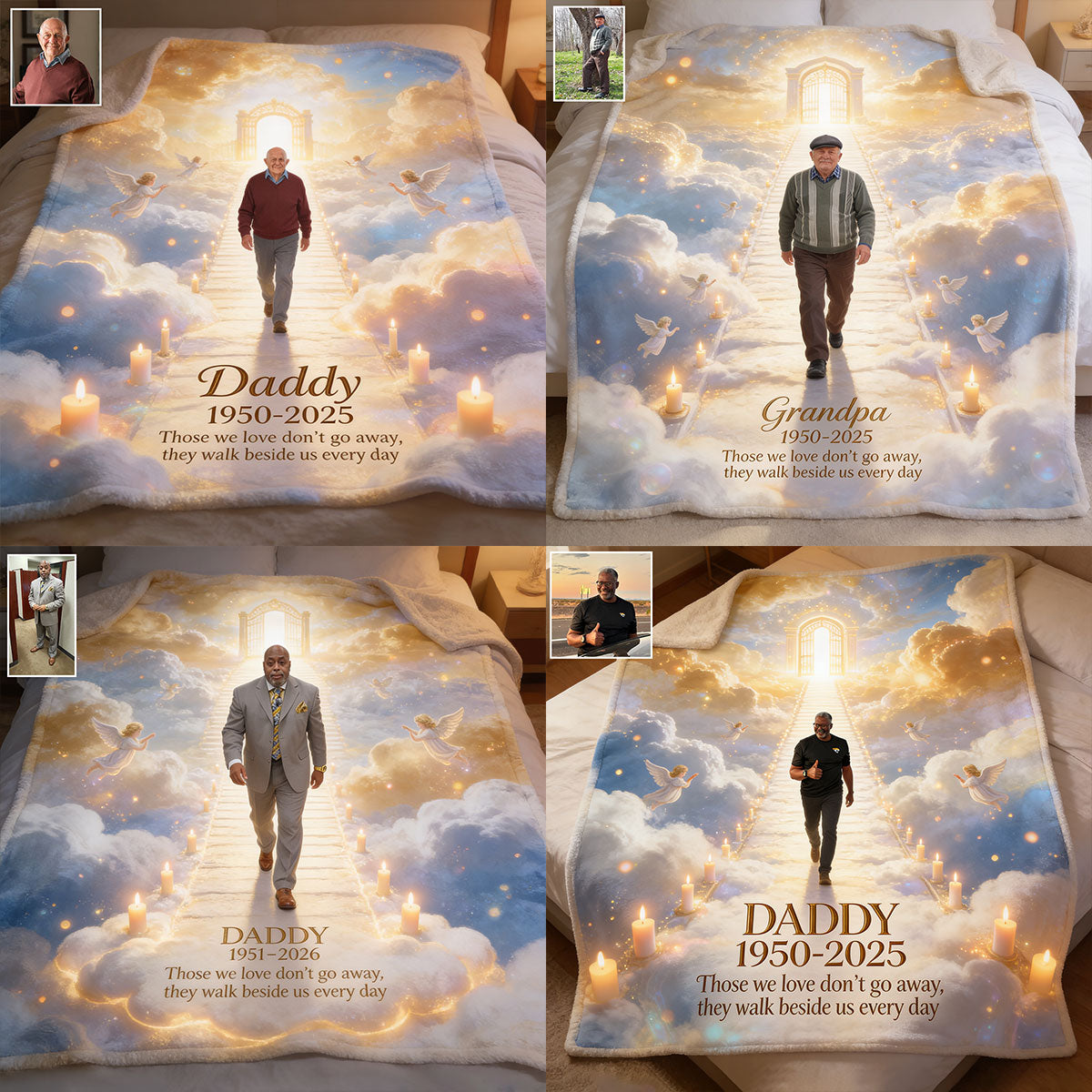 They Walk Beside Us Everyday - Personalized Memorial Blanket
