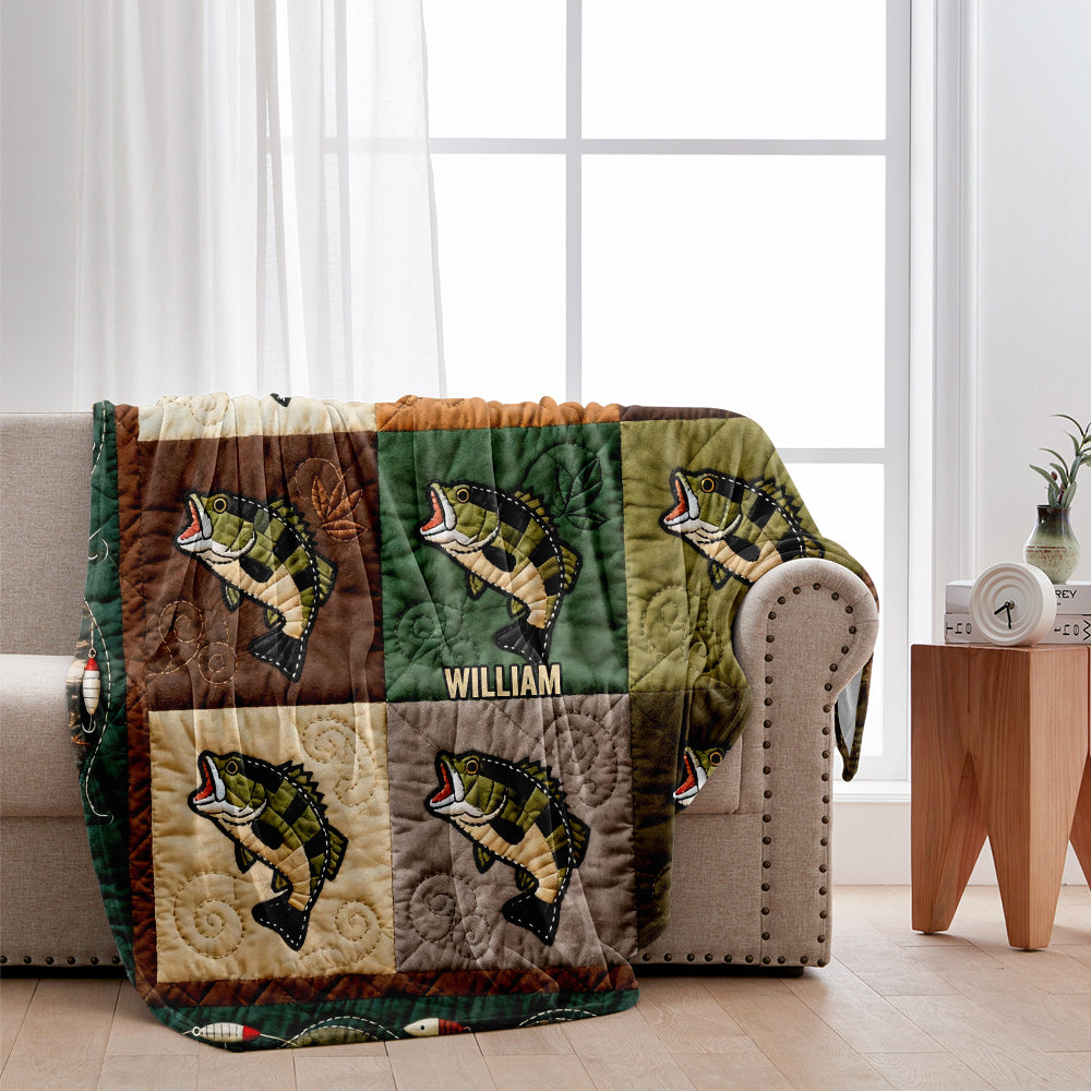 Love Fishing - Personalized Fishing Blanket