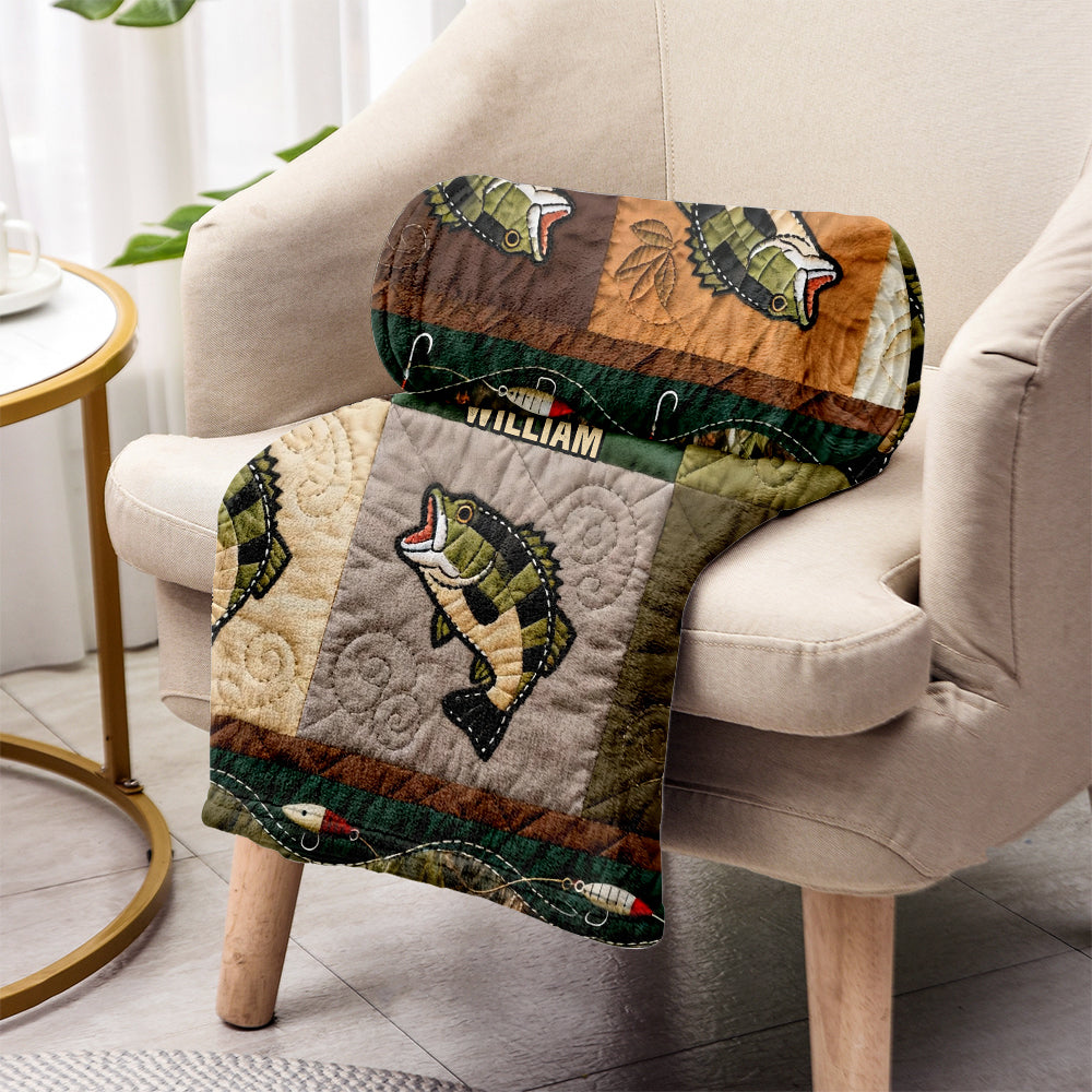 Love Fishing - Personalized Fishing Blanket