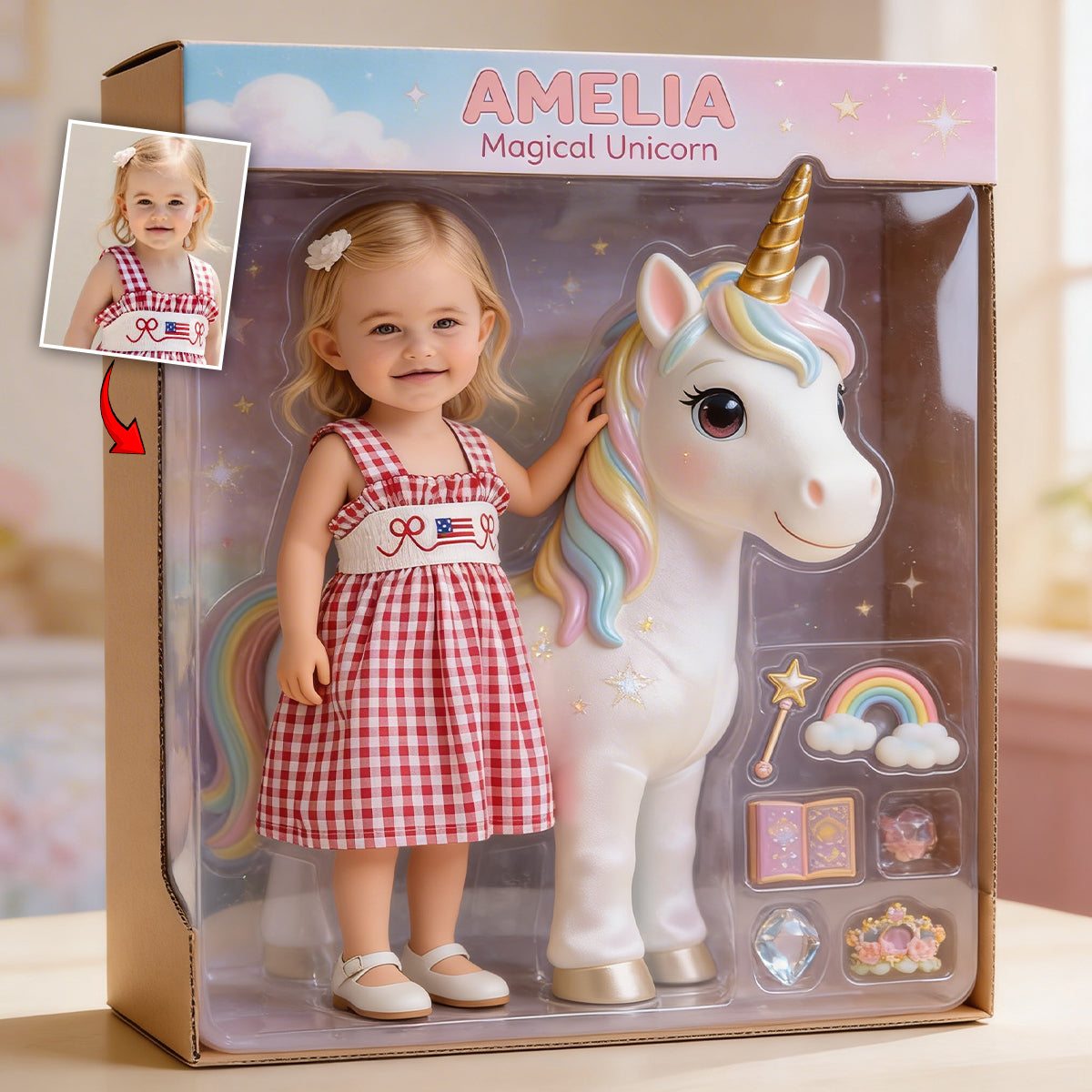 Magical Unicorn - Personalized Kid Custom Shaped Acrylic Plaque