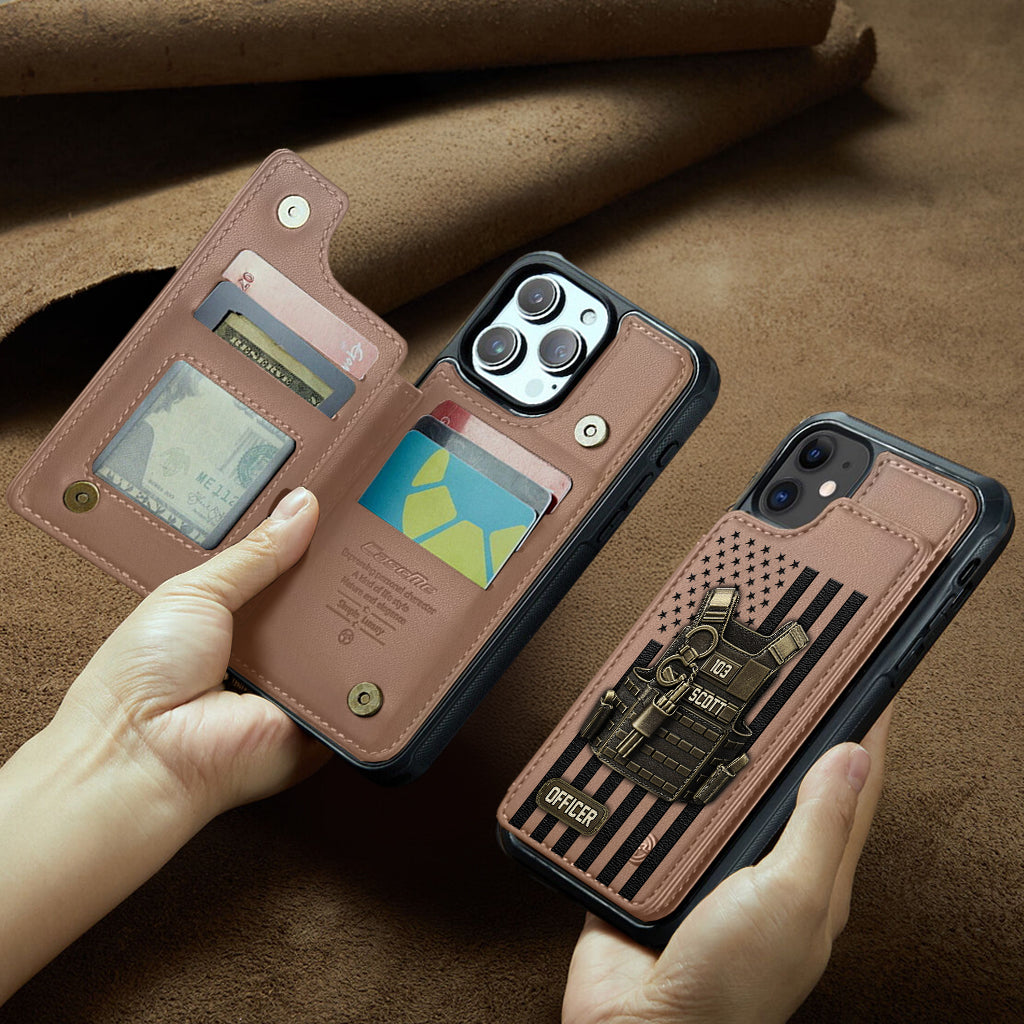 Proud Police - Personalized Police Officer Wallet Phone Case