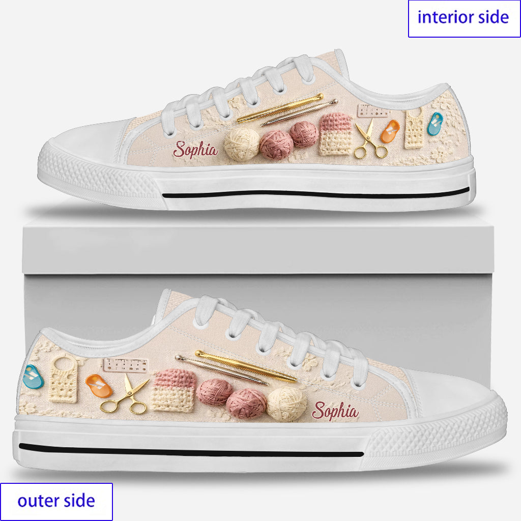 Love Crocheting - Personalized Crocheting Low Top Shoes