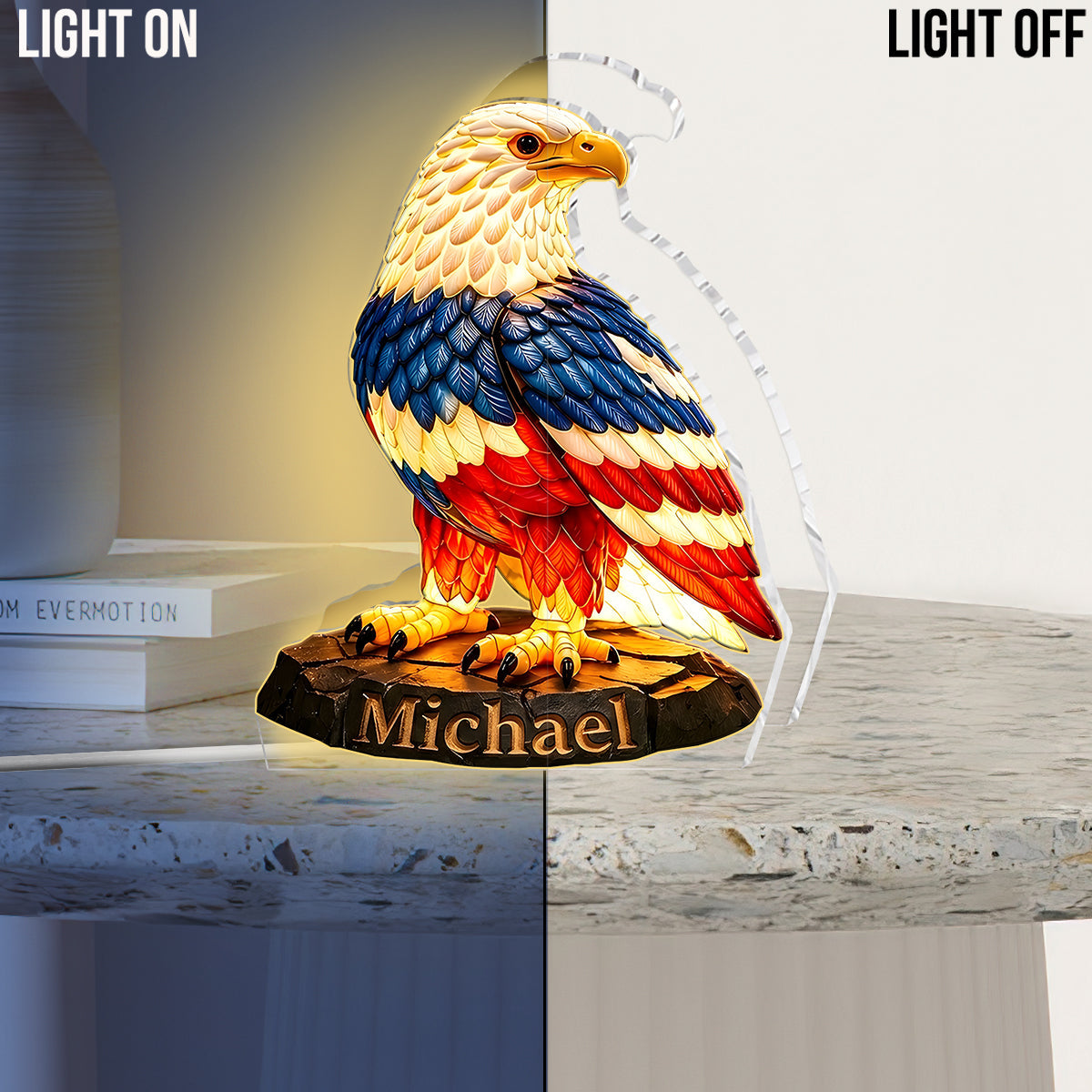 USA 250th Anniversary - Personalized Patriot Acrylic LED Night Light
