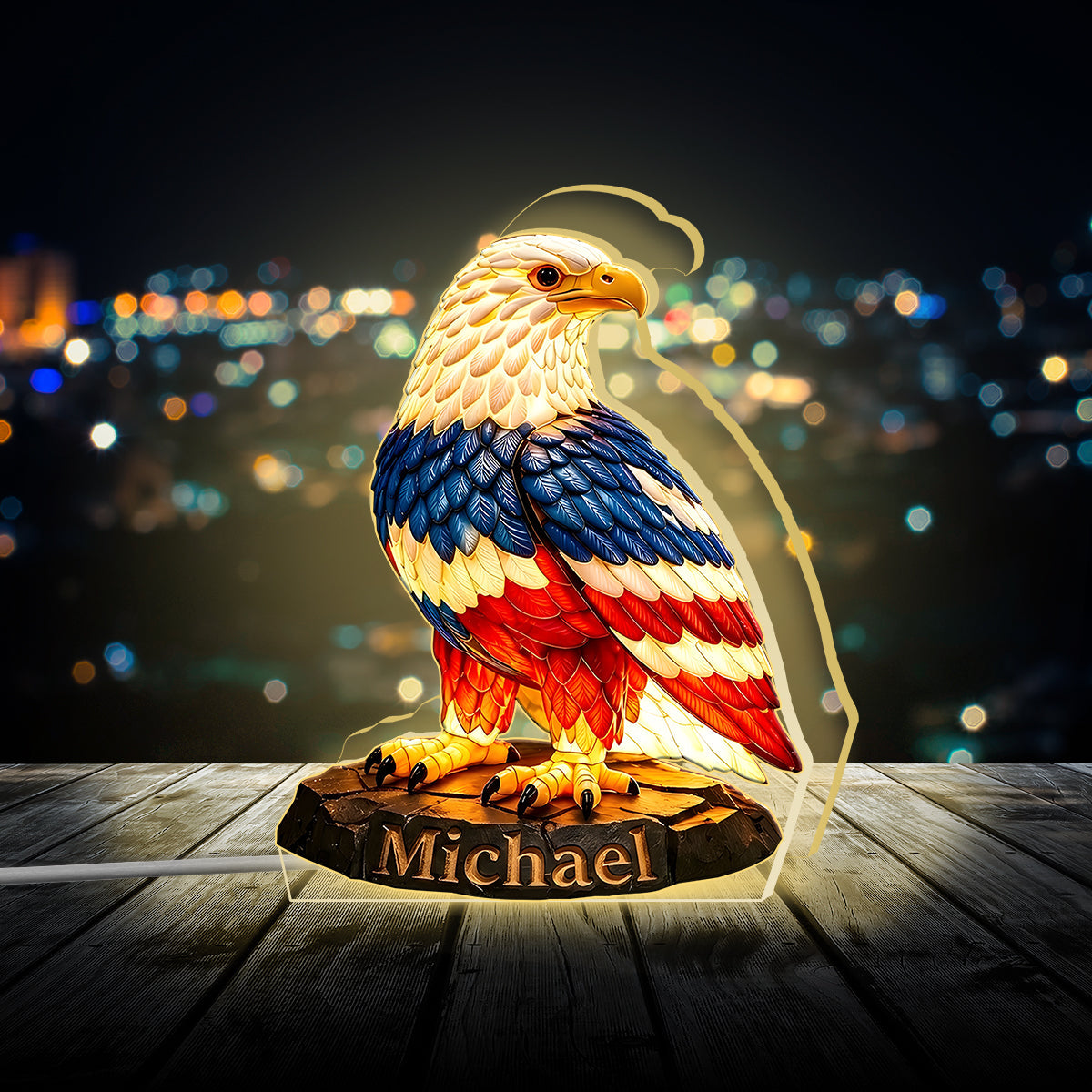 USA 250th Anniversary - Personalized Patriot Acrylic LED Night Light