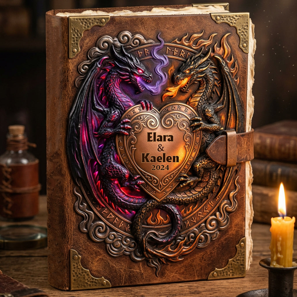 You & Me We Got This - Personalized Dragon Leather Journal