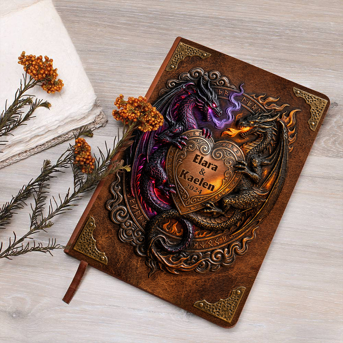 You & Me We Got This - Personalized Dragon Leather Journal