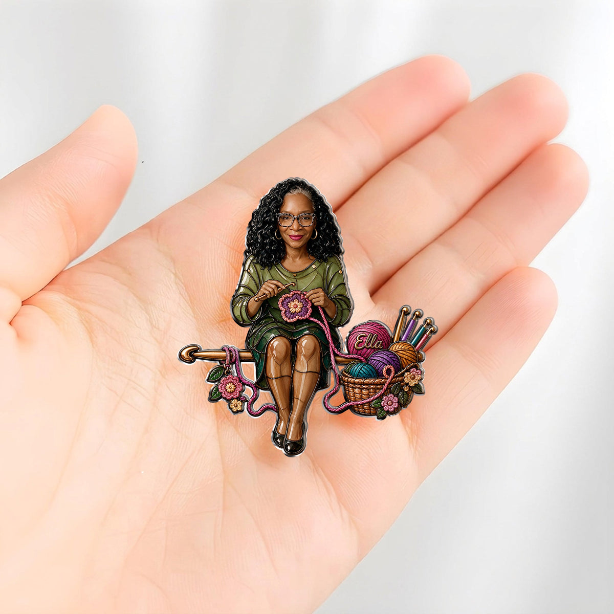 Love Crocheting - Personalized Crocheting 3D Embossed Enamel Pin